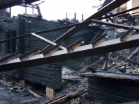 Последствия пожара на улице Терской в Анапе