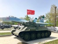 В парк военной техники Анапы прибыл Т-34!