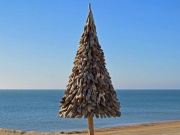 В Анапе на пляже установили морскую елку