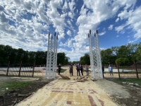 В станице Анапской продолжается реконструкция парка